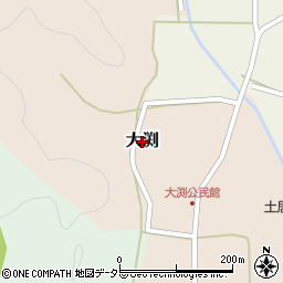 兵庫県丹波篠山市大渕周辺の地図