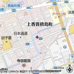 沼津塩干市場周辺の地図