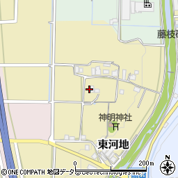 兵庫県丹波篠山市東河地周辺の地図