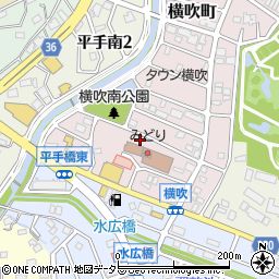 愛知県名古屋市緑区横吹町周辺の地図