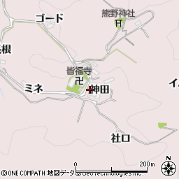 愛知県豊田市幸海町神田周辺の地図