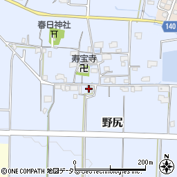 兵庫県丹波篠山市野尻110周辺の地図
