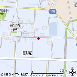 兵庫県丹波篠山市野尻180周辺の地図