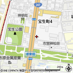 明伸タイヤサービス宝生店周辺の地図
