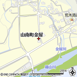 兵庫県丹波市山南町金屋597周辺の地図