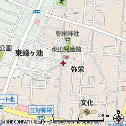 愛知県みよし市三好町弥栄30周辺の地図