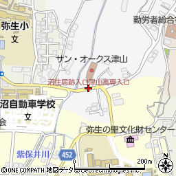 沼住居跡入口津山高専入口周辺の地図