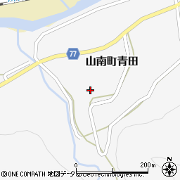 兵庫県丹波市山南町青田402周辺の地図