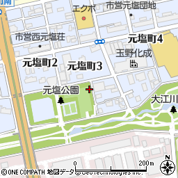 愛知県名古屋市南区元塩町3丁目周辺の地図