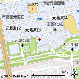 愛知県名古屋市南区元塩町3丁目27周辺の地図