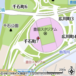 豊田市役所その他　株式会社豊田スタジアム周辺の地図