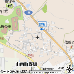 兵庫県丹波市山南町野坂周辺の地図