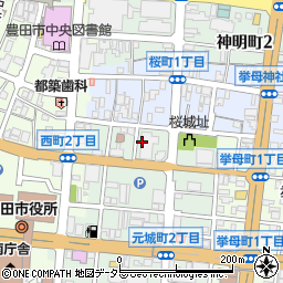 豊田信用金庫　本店監査部周辺の地図
