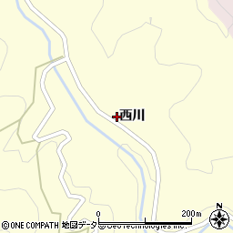 愛知県北設楽郡設楽町田峯西川周辺の地図