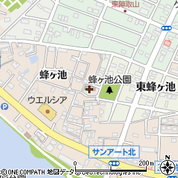 みよし市役所　蜂ケ池児童館周辺の地図