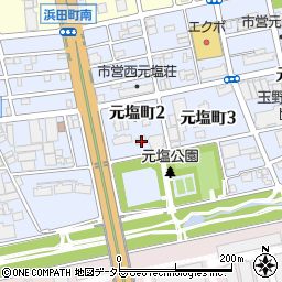 愛知県名古屋市南区元塩町2丁目15周辺の地図