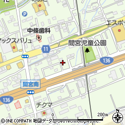 静岡県田方郡函南町間宮672-21周辺の地図