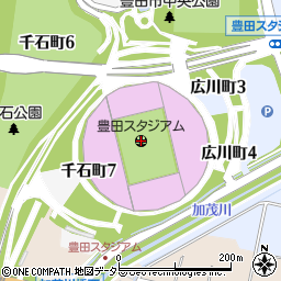 豊田スタジアム周辺の地図