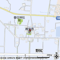兵庫県丹波篠山市野尻361周辺の地図