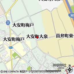 〒511-0282 三重県いなべ市大安町大泉の地図
