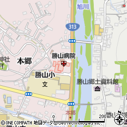 勝山病院（美甘会）周辺の地図