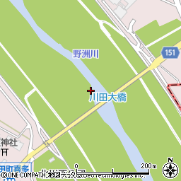 川田大橋周辺の地図