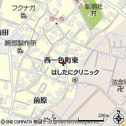 愛知県みよし市西一色町東周辺の地図