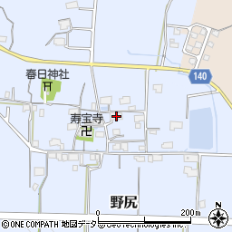 兵庫県丹波篠山市野尻343周辺の地図