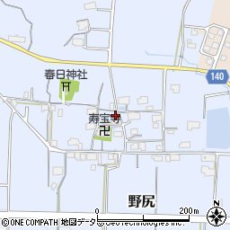兵庫県丹波篠山市野尻351周辺の地図