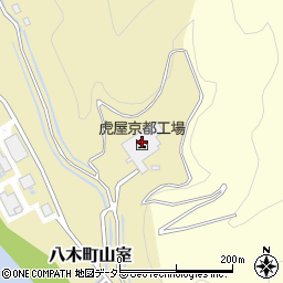 虎屋京都工場周辺の地図