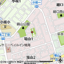 篭山神社周辺の地図
