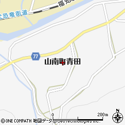 兵庫県丹波市山南町青田周辺の地図