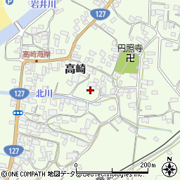 千葉県南房総市高崎周辺の地図