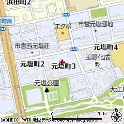 愛知県名古屋市南区元塩町3丁目12周辺の地図