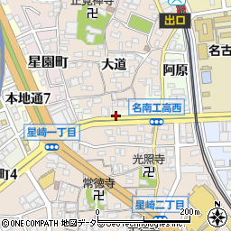 愛知県名古屋市南区星崎町殿海道周辺の地図