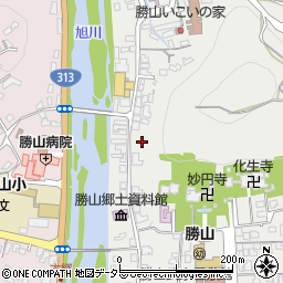 岡山県真庭市勝山周辺の地図