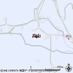 岡山県苫田郡鏡野町高山周辺の地図