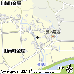 兵庫県丹波市山南町金屋59周辺の地図