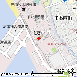 沼津市役所　ときわ保育所周辺の地図
