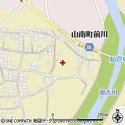 兵庫県丹波市山南町梶393周辺の地図