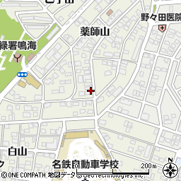愛知県名古屋市緑区鳴海町薬師山周辺の地図