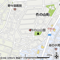 愛知県名古屋市緑区作の山町周辺の地図