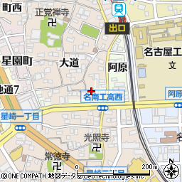 愛知県名古屋市南区本星崎町大道364-4周辺の地図