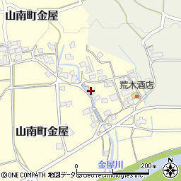 兵庫県丹波市山南町金屋64周辺の地図