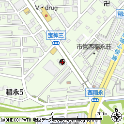 ＥＮＥＯＳ稲永ＳＳ周辺の地図