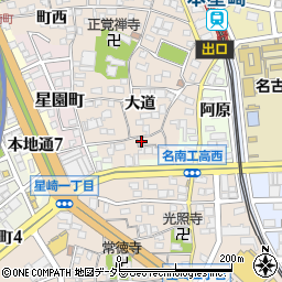 愛知県名古屋市南区本星崎町大道369周辺の地図