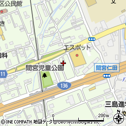 静岡県田方郡函南町間宮771-10周辺の地図