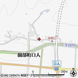 京都府南丹市園部町口人室谷周辺の地図