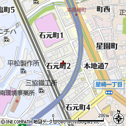 愛知県名古屋市南区石元町周辺の地図