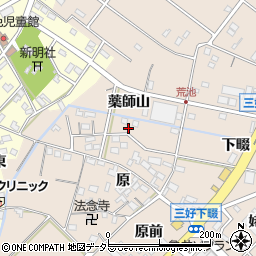 愛知県みよし市三好町薬師山周辺の地図